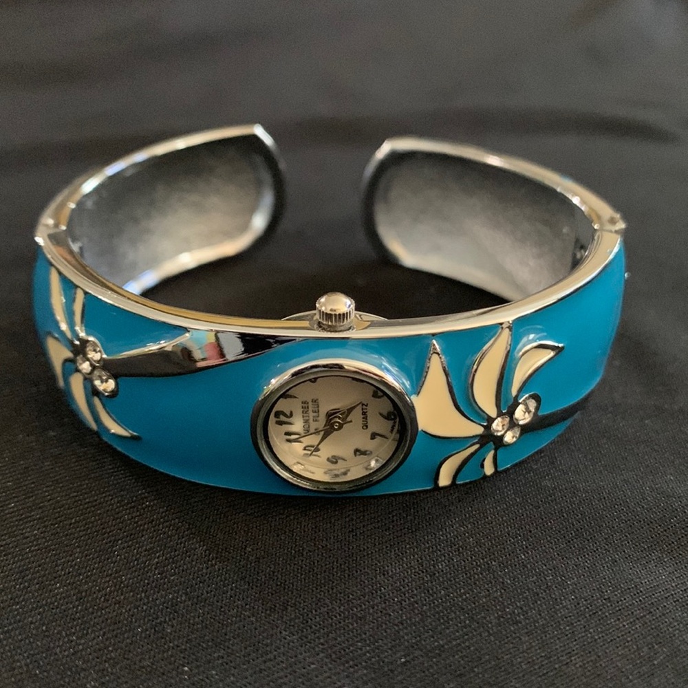Fashion Jewelry- Cuff Bracelet Watch EUC